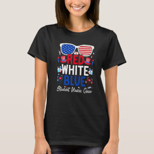Camiseta Enfermera 4 de julio rojo blanco azul estudiante e