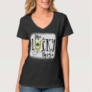 Camiseta Enfermera afortunada de St Rn Patricks Day Enferme