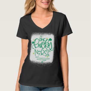 Camiseta Enfermera afortunada de St Rn Patricks Day Enferme