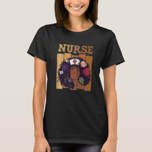 Camiseta Enfermera Afro Negra Mes de la Historia Negra Amer