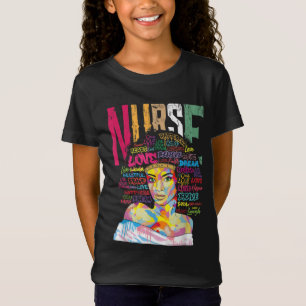 Camiseta Enfermera afro retro Guay historia negra