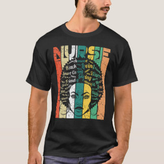 Camiseta Enfermera afro retro Guay historia negra