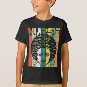 Camiseta Enfermera afro retro Guay historia negra