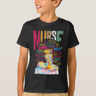 Camiseta Enfermera afro retro Guay historia negra