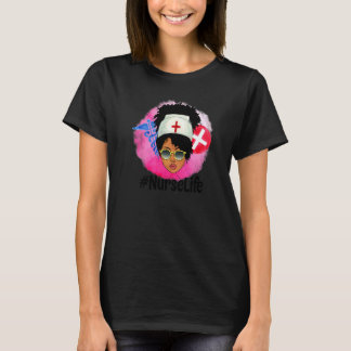 Camiseta Enfermera afroamericana afro melanina reina RN neg
