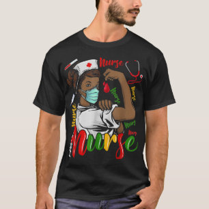 Camiseta Enfermera afroamericana Mes de la Historia Negra O