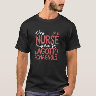 Camiseta Enfermera ama al perro Lagotto Romagnolo para mamá