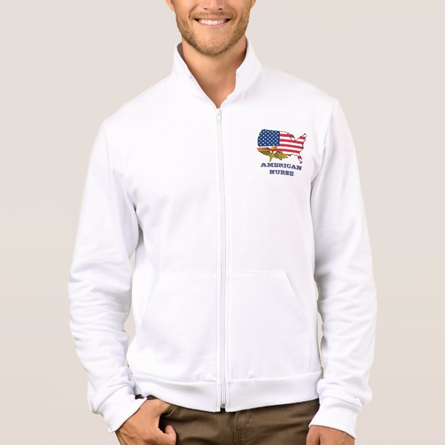 Camiseta Enfermera americana. Patriótico (Anverso)