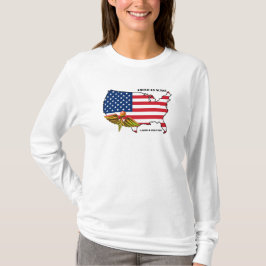 Camiseta Enfermera americana. Patriótico de los Estados Uni
