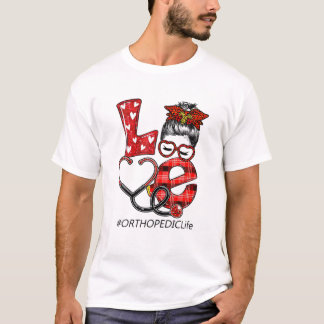 Camiseta Enfermera Amor de Leopardo a Cuadros