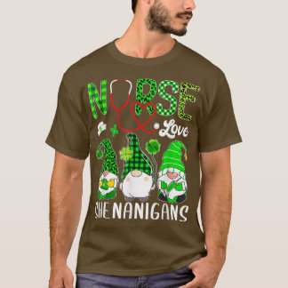Camiseta Enfermera Amor Shenanigans Graciosos Gnomes St Pat