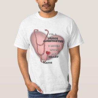 Camiseta Enfermera anestesista del corazón rojo