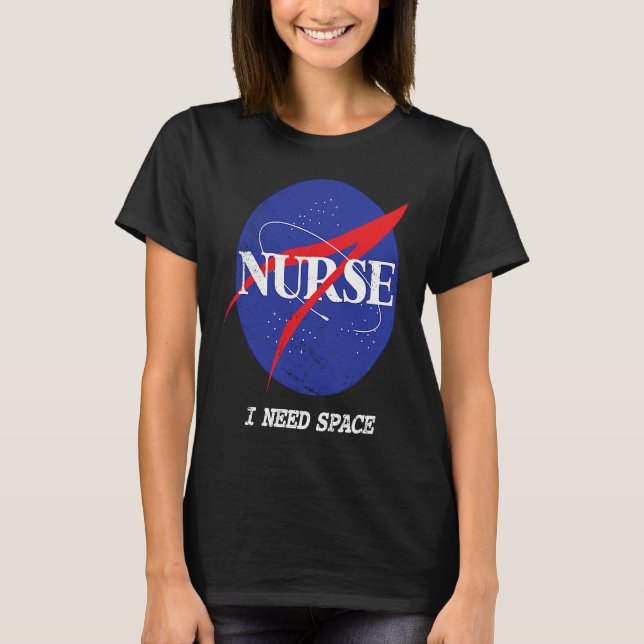 Camiseta Enfermera Astronauta Retro Necesito Héroes De La E (Anverso)