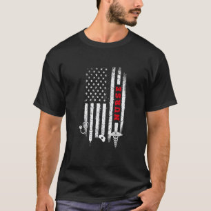 Camiseta Enfermera bandera enfermera estetoscopio Sombrero 