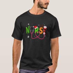 Camiseta Enfermera Bonita Estetoscopio Reno Trabajadora San