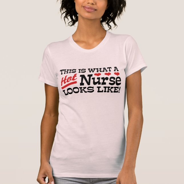 Camiseta Enfermera caliente (Anverso)