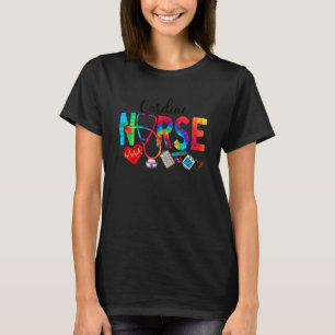 Camiseta Enfermera Cardiaca Corazón de Amor Tie Dye Estetio