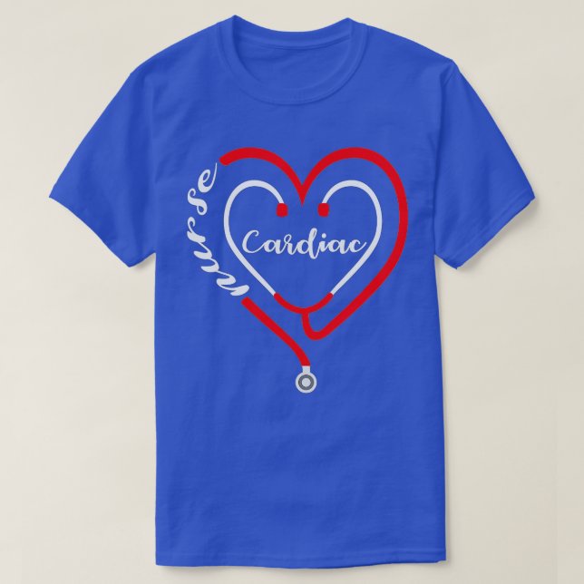 Camiseta Enfermera cardiaca Día de San Valentín Stethoscope (Diseño del anverso)