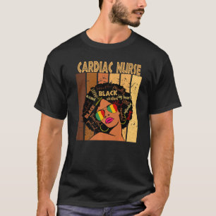 Camiseta Enfermera cardiaca historia negra afroamericana