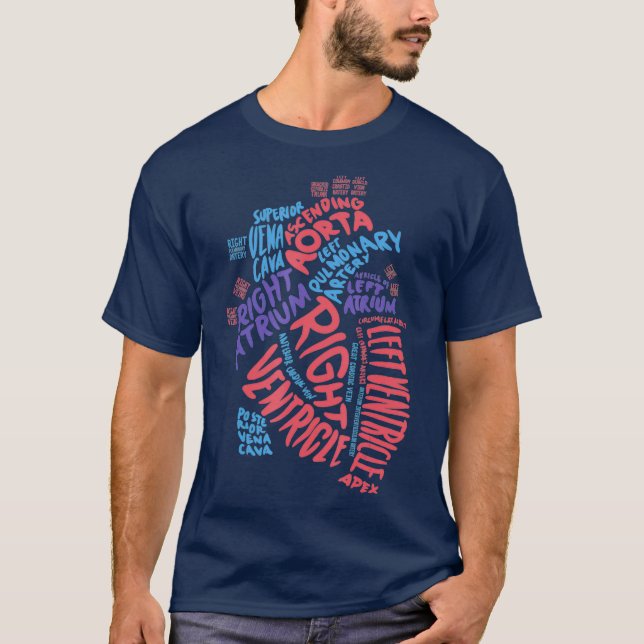 Camiseta Enfermera cardiaca regalo de cardiología anatómica (Anverso)
