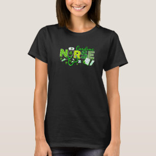 Camiseta Enfermera cardiaca St Patricks Day Love Stethoscop