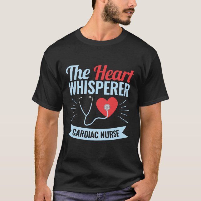 Camiseta Enfermera cardiaca susurrador del corazón (Anverso)