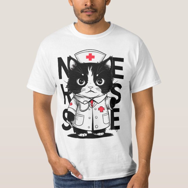 Camiseta Enfermera Cat Lover (Anverso)