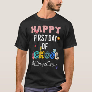 Camiseta Enfermera Clínica de Vida Escolar Genial Primer Dí