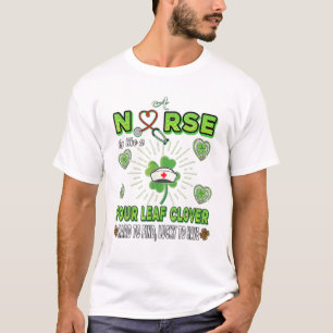 Camiseta Enfermera Como Un Atractivo De Cuatro Hojas Difíci