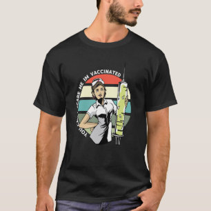 Camiseta Enfermera con jeringas no puedes asustarme Vacunac