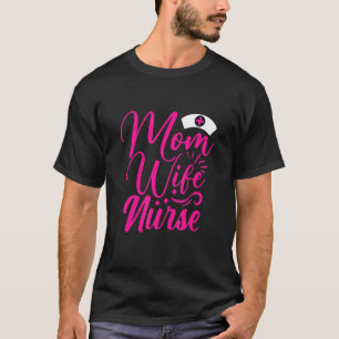 Camiseta Enfermera con matrícula de mamá Orgullosa Esposa d
