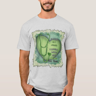 Camiseta Enfermera con matrícula Green Heart RN