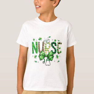 Camiseta Enfermera Coqueta Irlandesa Estetoscopio Bata Día 