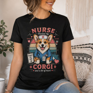 Camiseta Enfermera Corgi – Enfermera Corgi Divertida y Lind