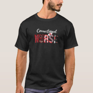 Camiseta Enfermera correccional Stethoscope Leopard Print N