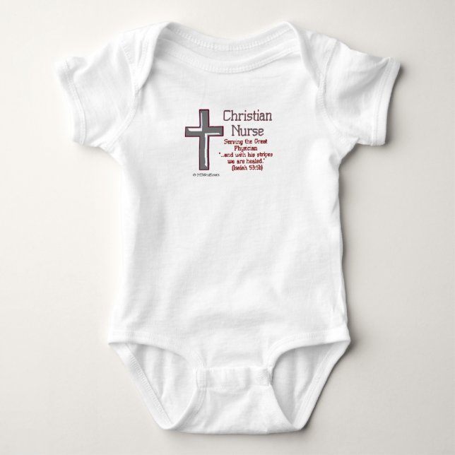 Camiseta Enfermera cristiana Cross2 (Anverso)