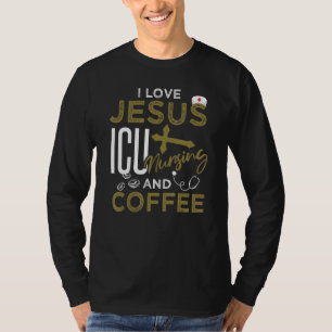 Camiseta Enfermera Crítica Cristiana Jesús Café Icu Nu