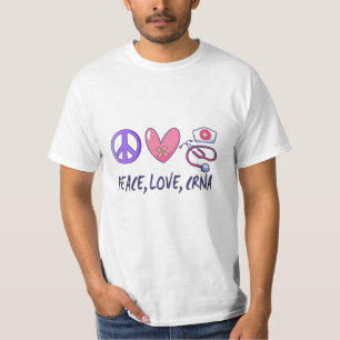 Camiseta Enfermera CRNA de Peace Love