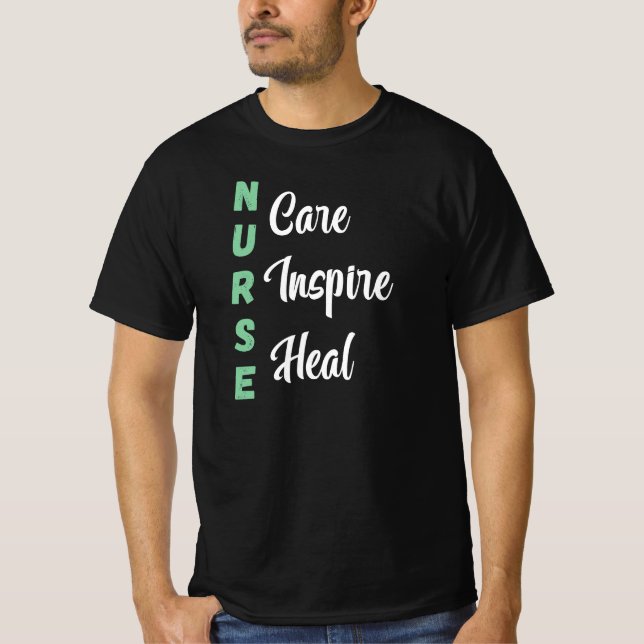 Camiseta Enfermera Cuida Inspira Sana (Anverso)