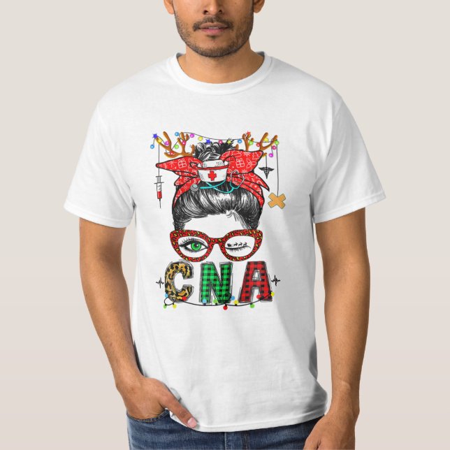 Camiseta Enfermera curada en búfalo X mas Raglan (Anverso)