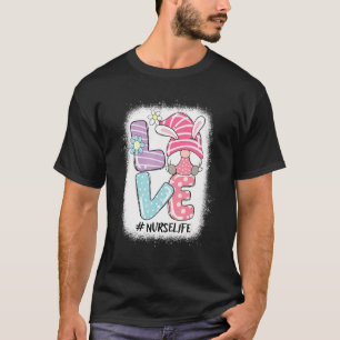 Camiseta Enfermera Cute Gnome Bunny Love Easter Day Christi