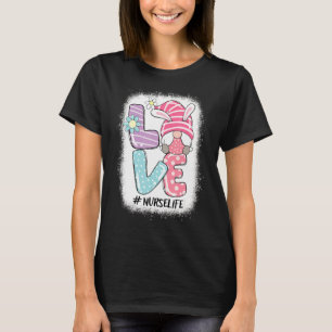Camiseta Enfermera Cute Gnome Bunny Love Easter Day Christi