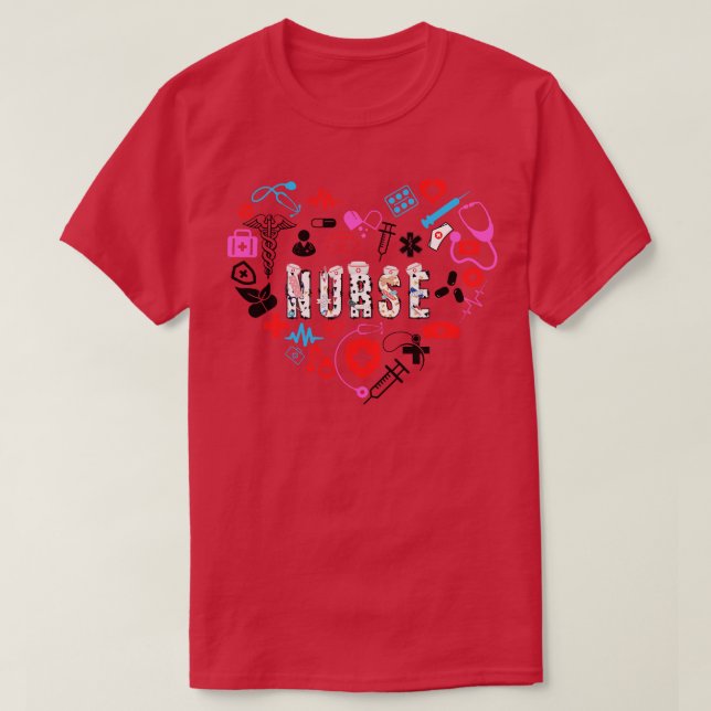 Camiseta Enfermera de amor 6 (Diseño del anverso)