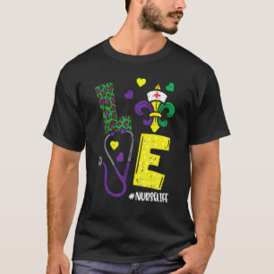 Camiseta Enfermera de amor de leopardo Vida Enfermera de li