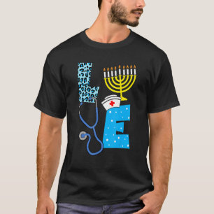 Camiseta Enfermera de amor Enfermeras judías de Hanukkah Ch