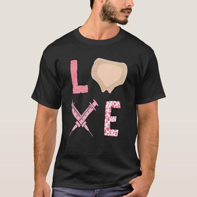 Camiseta Enfermera de Amor por Heridas Feliz Día de San Val (Anverso)