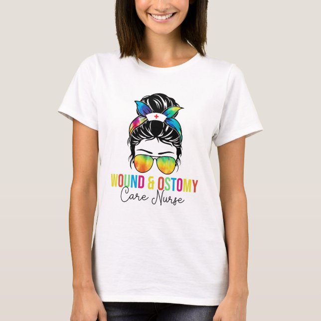 Camiseta Enfermera de atención de la herida y la ostomía (Anverso)