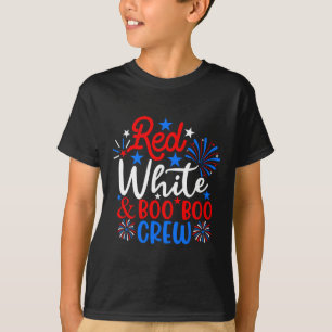 Camiseta Enfermera De Blanco Rojo Y Boo Boo Gracioso 4 De J