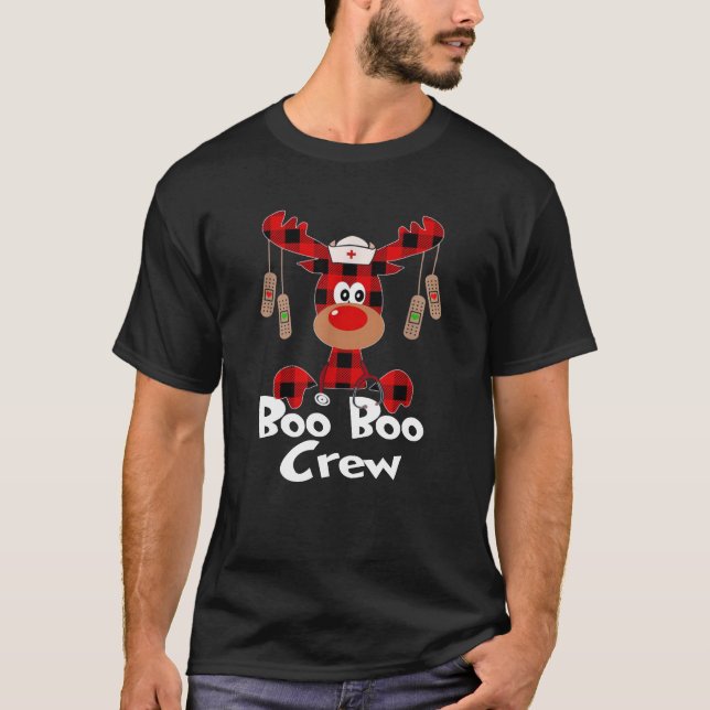 Camiseta Enfermera de Boo Boo Boo de Búfalo de reno (Anverso)