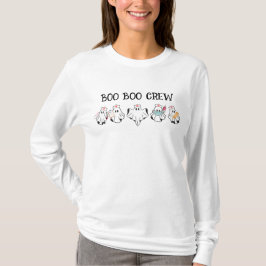 Camiseta Enfermera de Boo Boo Cute Fantasma Halloween